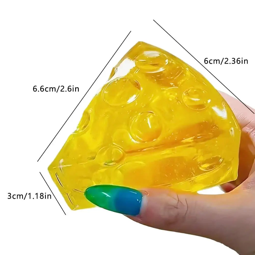 Squishy Toys-Honey Square Super Soft Mochi Cheese Squeeze Toy Funny Cheese Anti-stress Sensory Fidgets Toys for Adults Kid Gifts