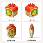Salmon Roe Sushi Throw Pillow