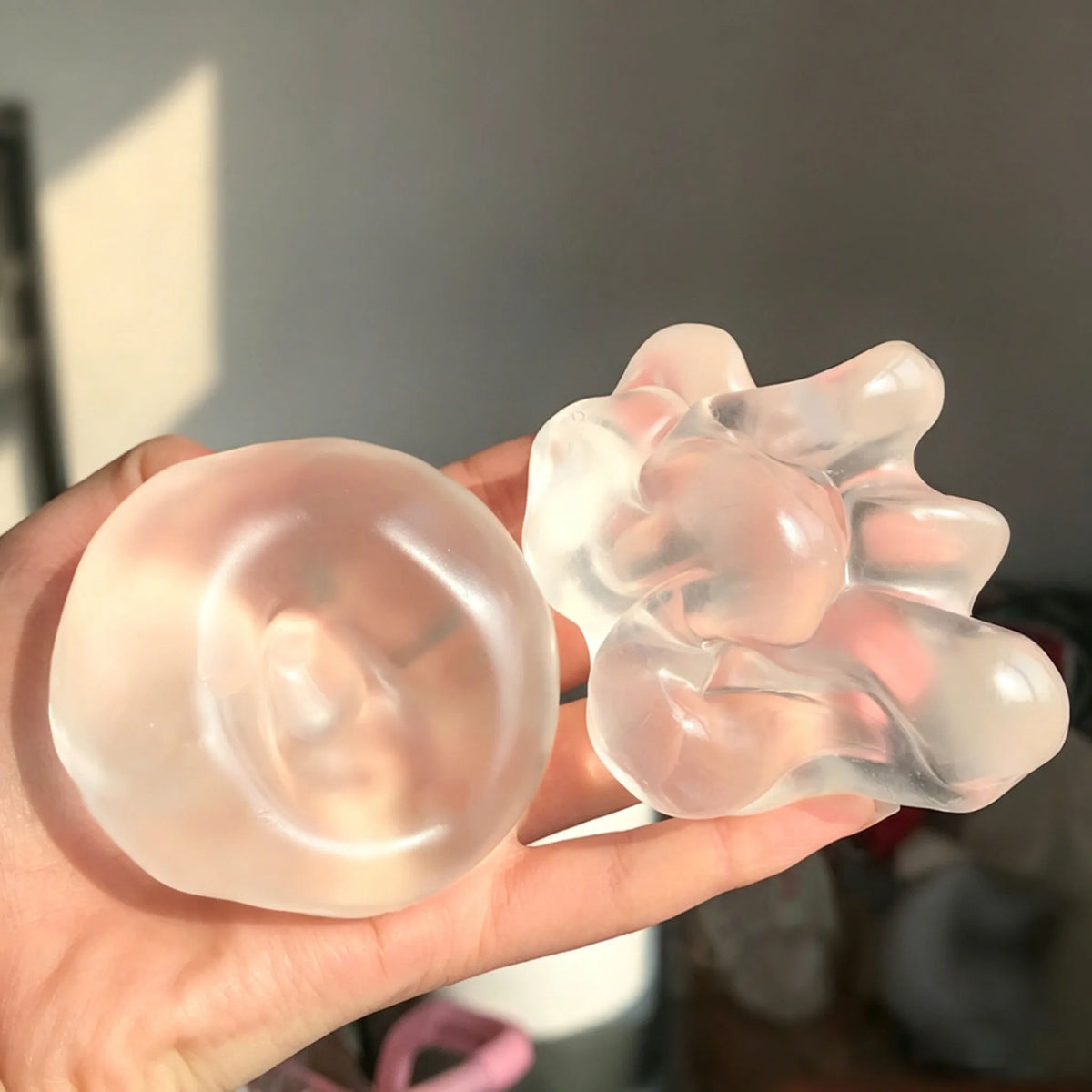 Blue Maltose Squishy Toys Anti Stress Sensory Fidgets Toy Soft Simulated Transparent Blue Maltose Slow-rebound Decompression Toy