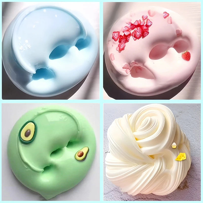 Squishy Slime Soft DIY Crystal Slime Squeeze Toy Stress Relief Slow Rising Sensory Fidget Toys Relaxing Slime Gifts 슬라임
