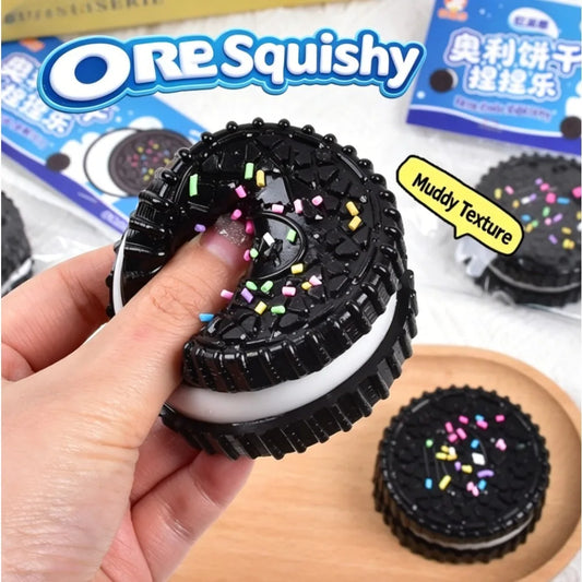Simulation Stress Relief Squishy Toy. Creative Cookie Cake Super Soft Squeeze Toy. Sandwich Biscuit Antistress Gadget.