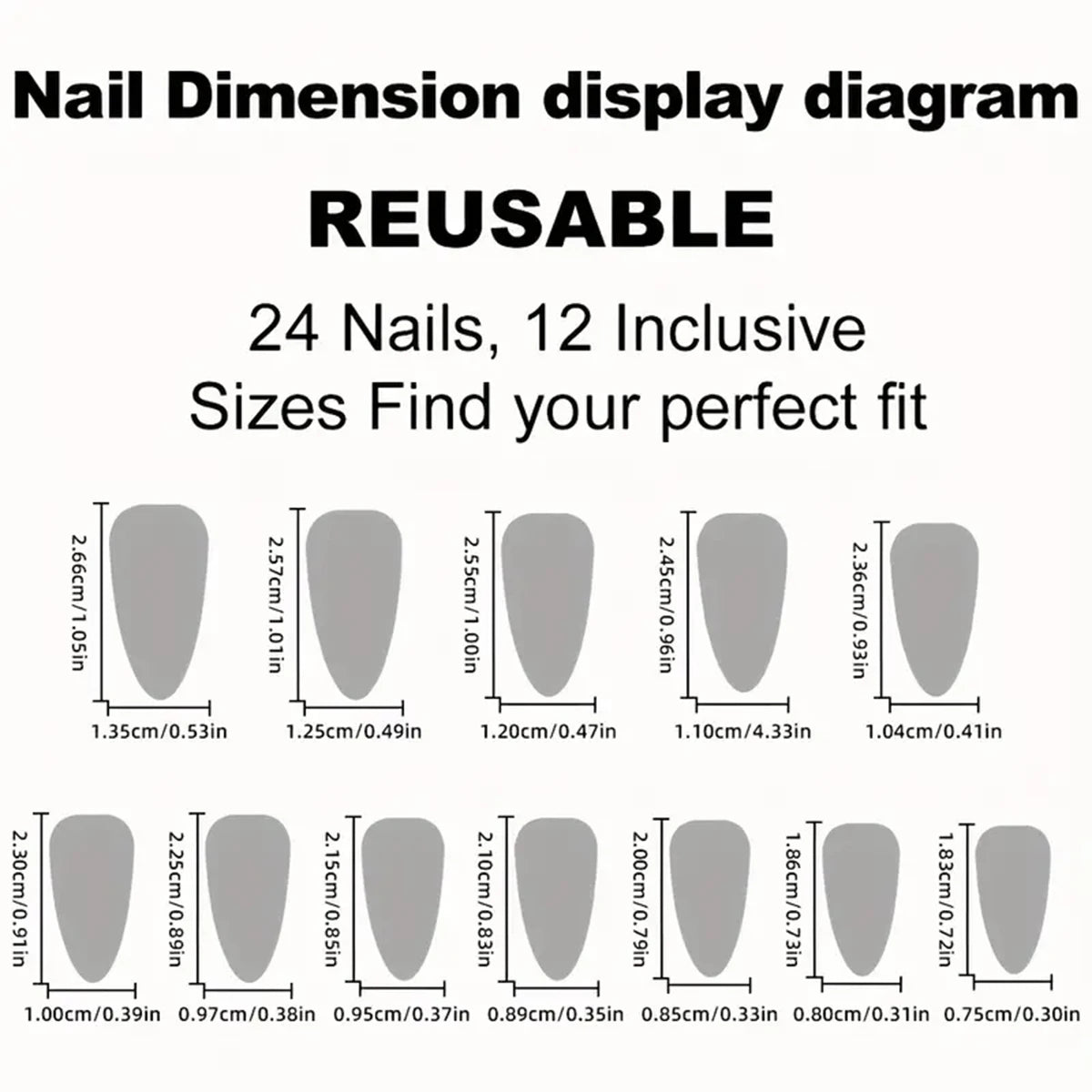 24 Handmade Almond Press-On Nails. Sheer Nude Base, Navy French Tips with White Polka Dots, Yellow Polka Dot Tips & Hand-Painted