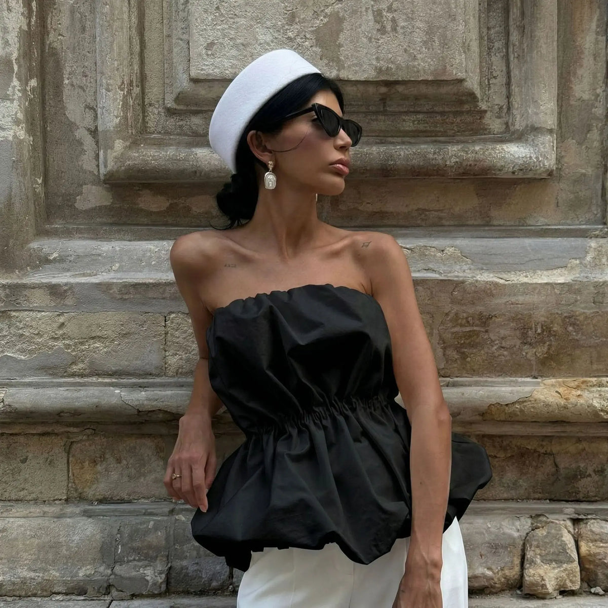 Women Blouses 2026 Spring Summer Sleeveless Strapless Woman Blouse Shirt Office Elegant Work Shirt Top Blusas Mujer De Moda