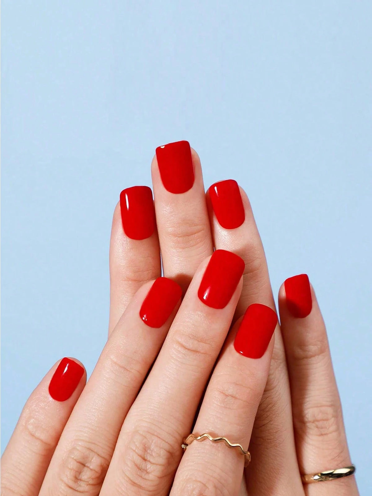 ARTAUG 24PCS Press On Nails Medium White Square Press On Nails Sweet Press On Nails Korean Press On Nails