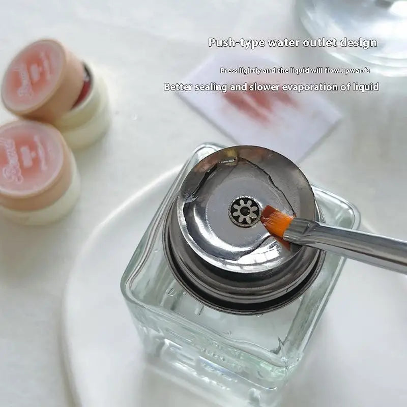 Nail Storage Refillable Glass Bottles Empty Liquid Press Pump Dispenser Nail Art Polish Remover Cleaner Makeup Manicure Tools