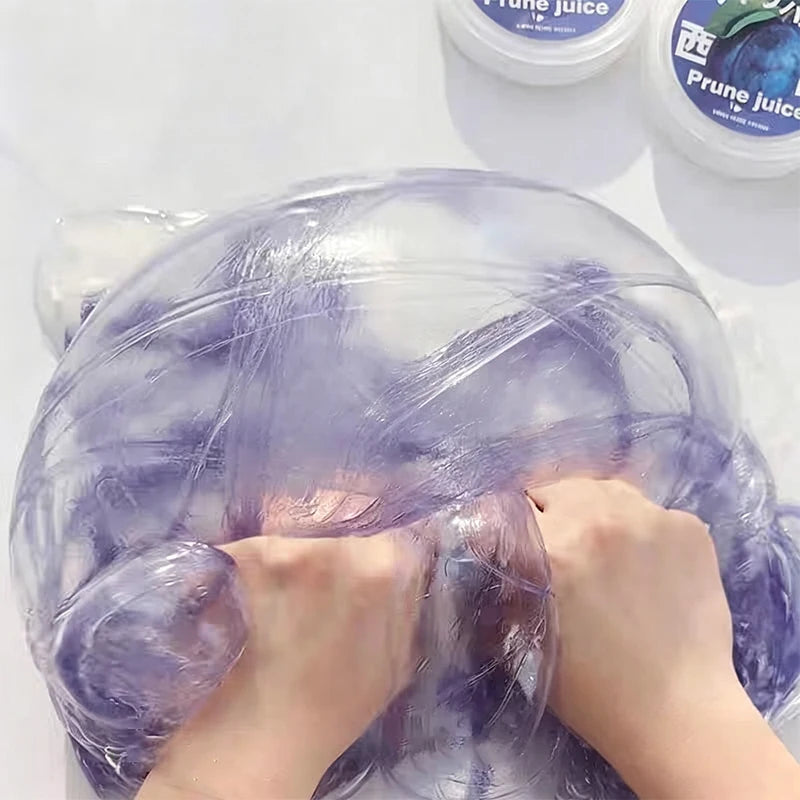 Slime 300ml Fruit Juice Scented Clear Water Slime Crystal Mud Jelly Decompression Kneading Soft Relaxed Pinch Relieve Pressure
