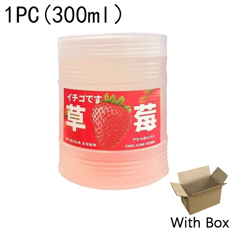 Slime 300ml Fruit Juice Scented Clear Water Slime Crystal Mud Jelly Decompression Kneading Soft Relaxed Pinch Relieve Pressure