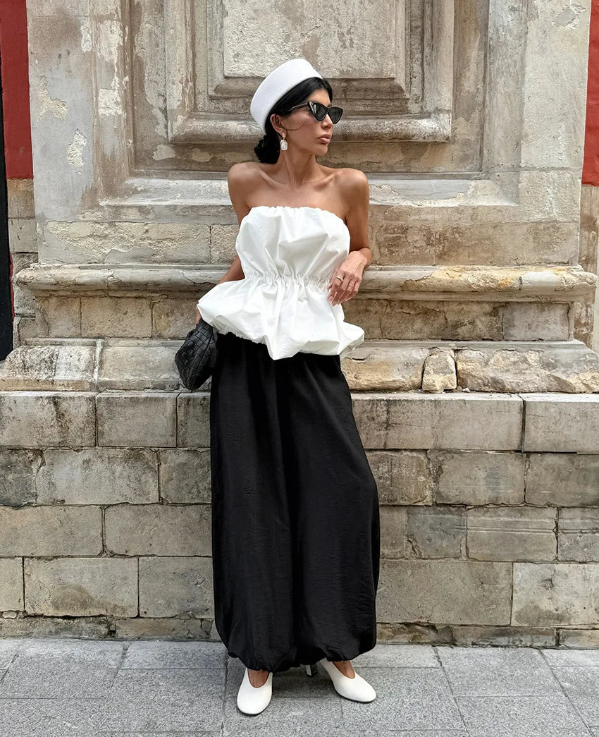Women Blouses 2026 Spring Summer Sleeveless Strapless Woman Blouse Shirt Office Elegant Work Shirt Top Blusas Mujer De Moda