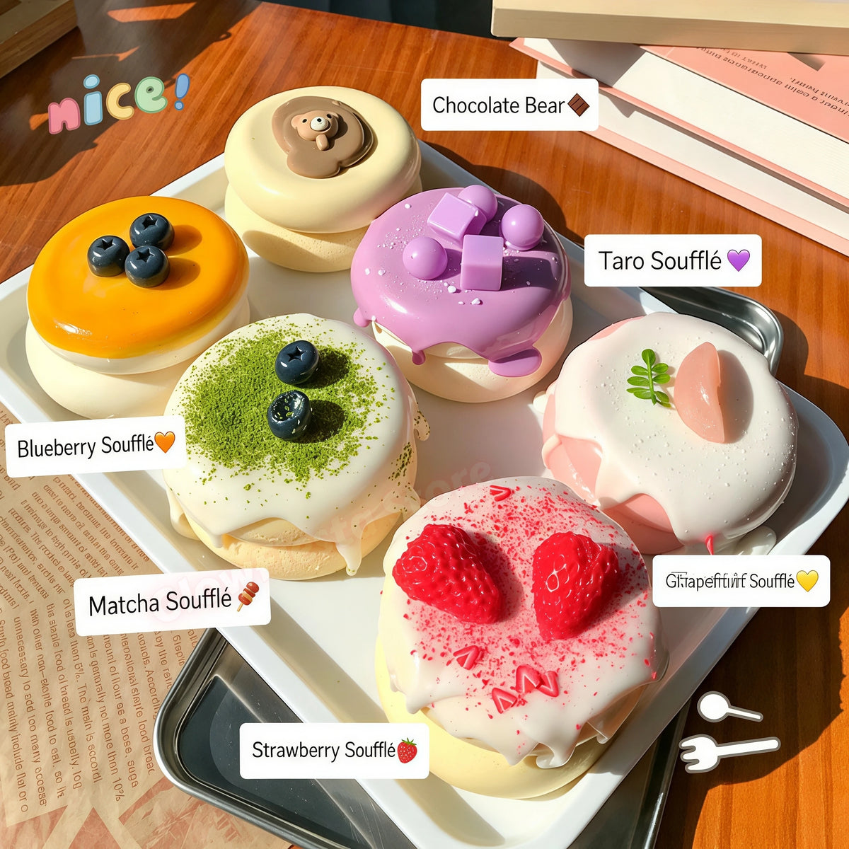 Soufflé Food-grade Silicone Taba Squishy Handmade Creamy Soft Squeeze toy Office Class Stress Relief Christmas Easter Gift Favor