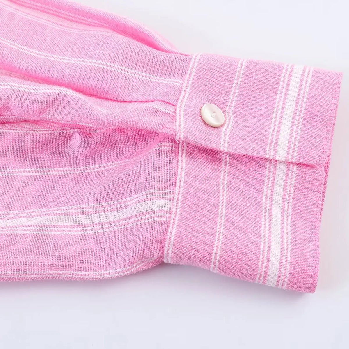 Women's Fashion Skirt Set 2 Piece Set Pink Oversize Long Sleeve Striped Shirt & Zipper Splicing Pleated Midi Skirt Female Outfit