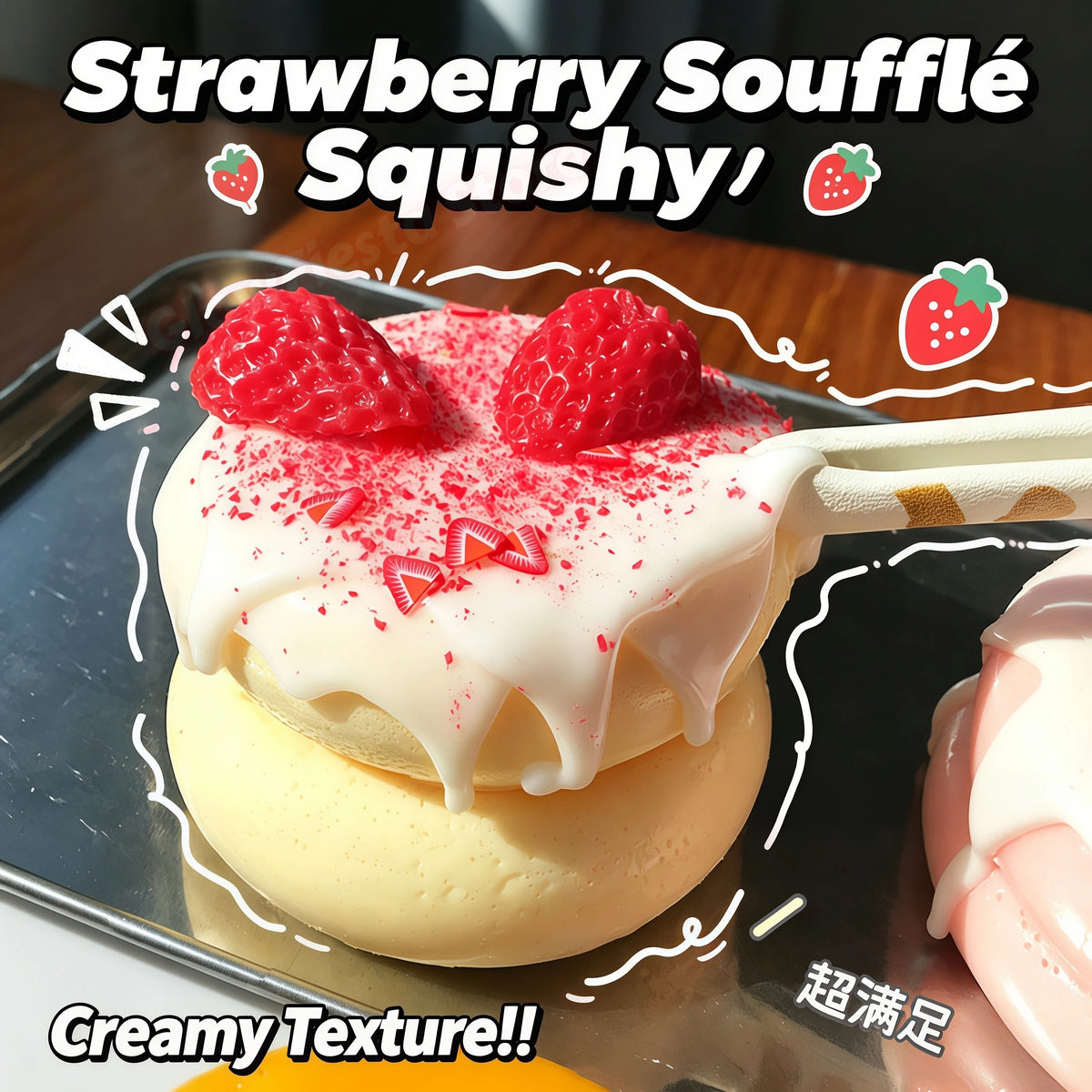 Soufflé Food-grade Silicone Taba Squishy Handmade Creamy Soft Squeeze toy Office Class Stress Relief Christmas Easter Gift Favor