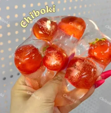 Original Chiboko Fruit Series Micro-Plastic Non-Rebound Vaseline Squishy Toys Anti-Anxiety Stress Relief Squeeze Fidget Toys