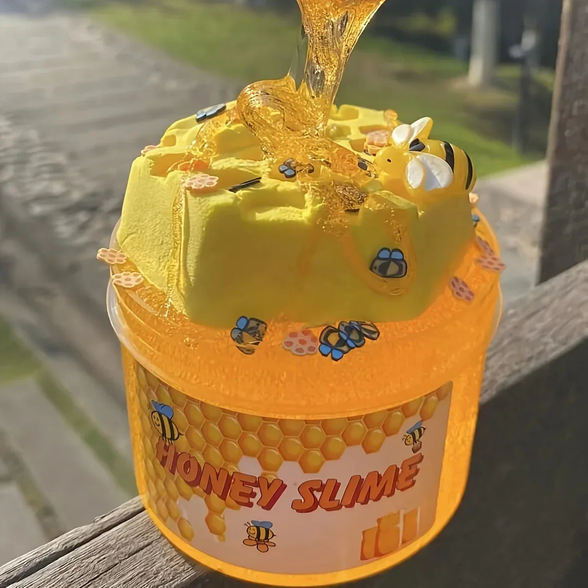 Honey Slime Set Honeycomb Slime Toy Stretchable DIY Transparent Slime and Clay Simulated Handmade Toy Clay