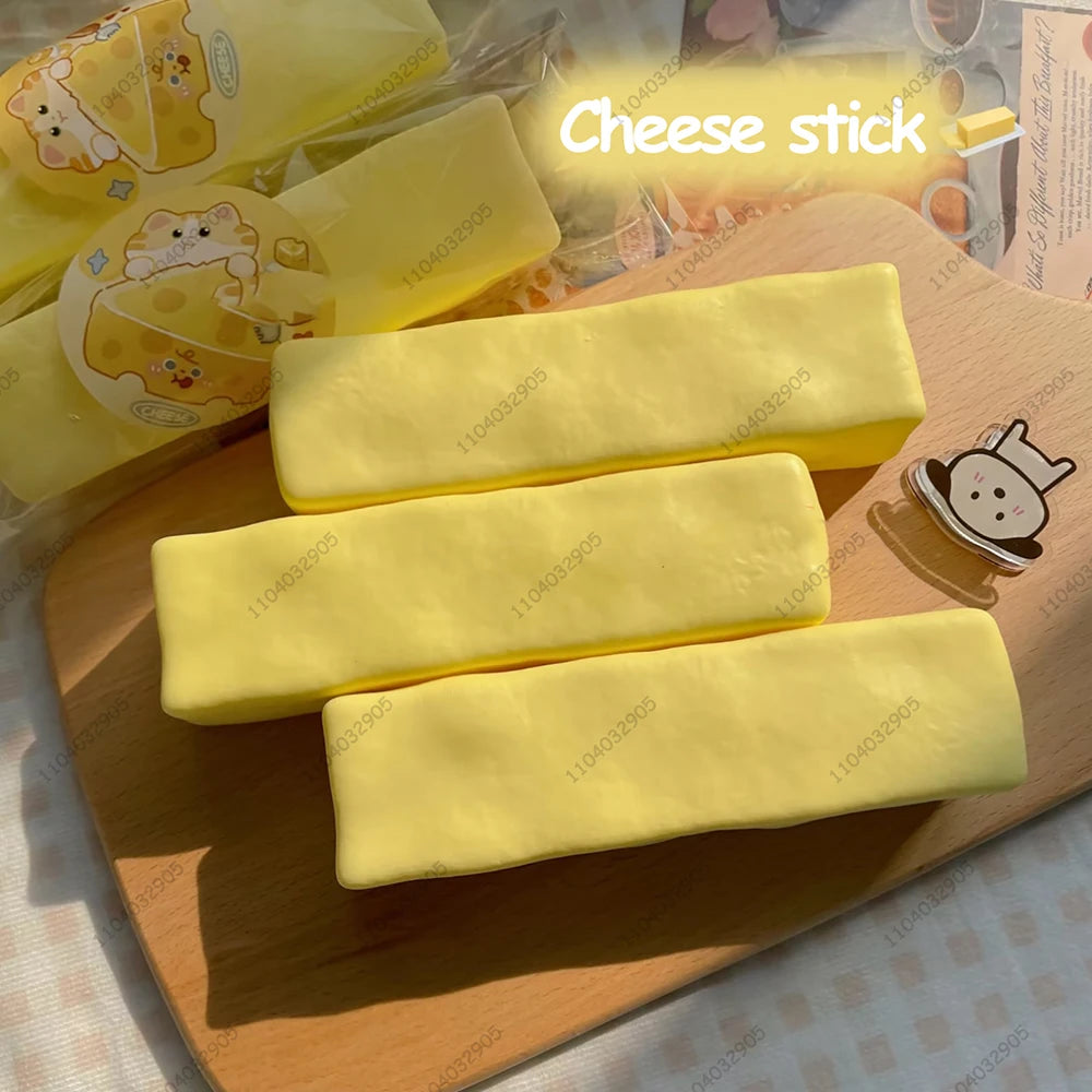 Strawberry Cheese Stick Slow Rising Squishy Toys ASMR Sensory Fidget Toys for Anti-Stress ADHD Squeeze Toy Gift for Kids &Adults