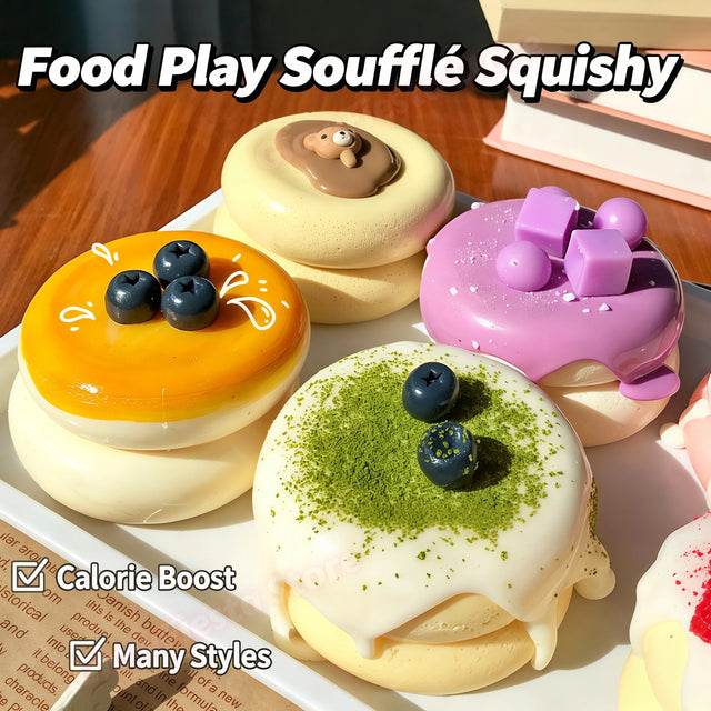 Soufflé Food-grade Silicone Taba Squishy Handmade Creamy Soft Squeeze toy Office Class Stress Relief Christmas Easter Gift Favor