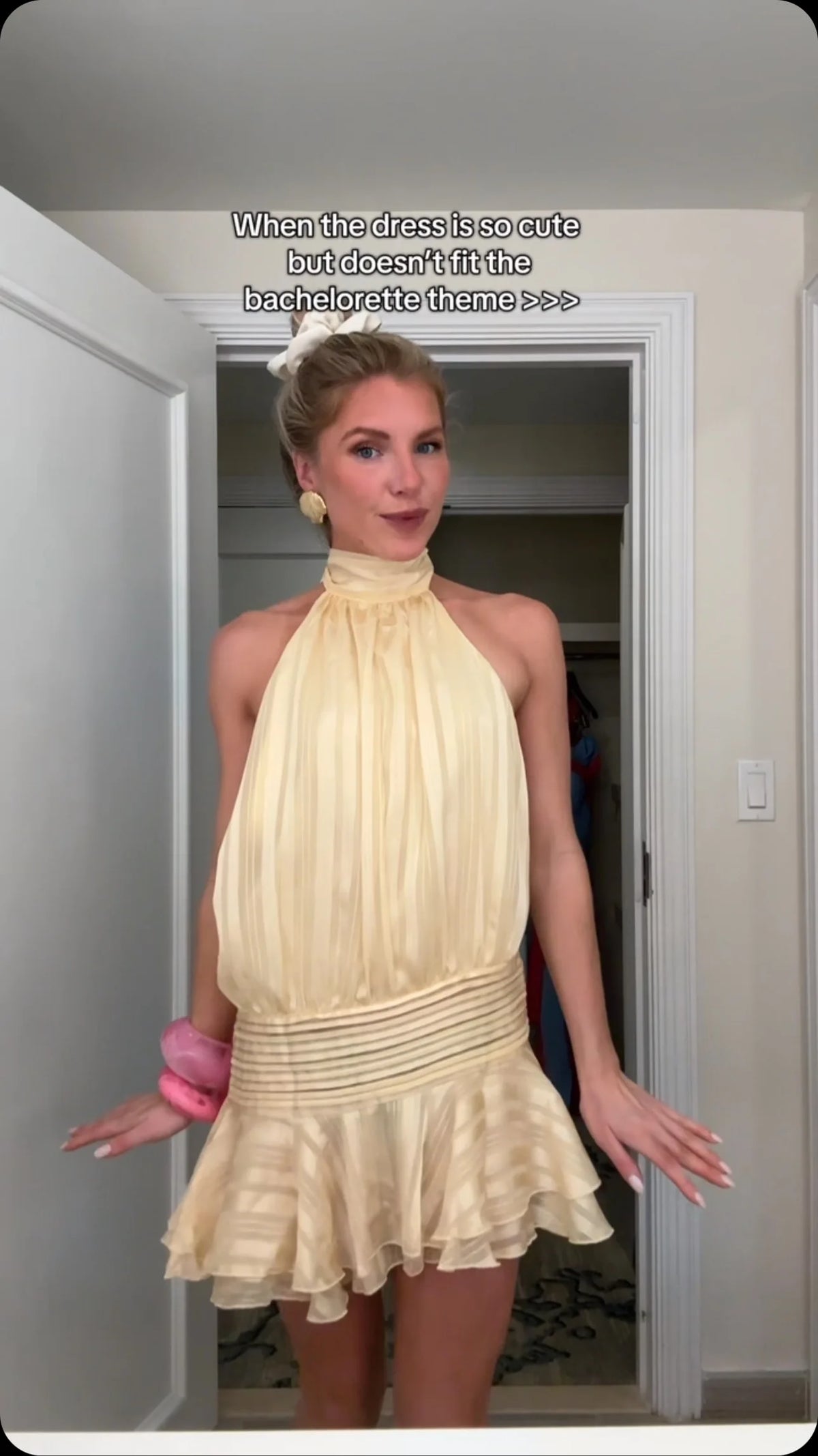 Stunning Shiny Ruffles Lace Up Mini Dress Women's Chic Loose Hollow Out A-line Pleated Vestidos 2026 New Lady Summer Party Gowns
