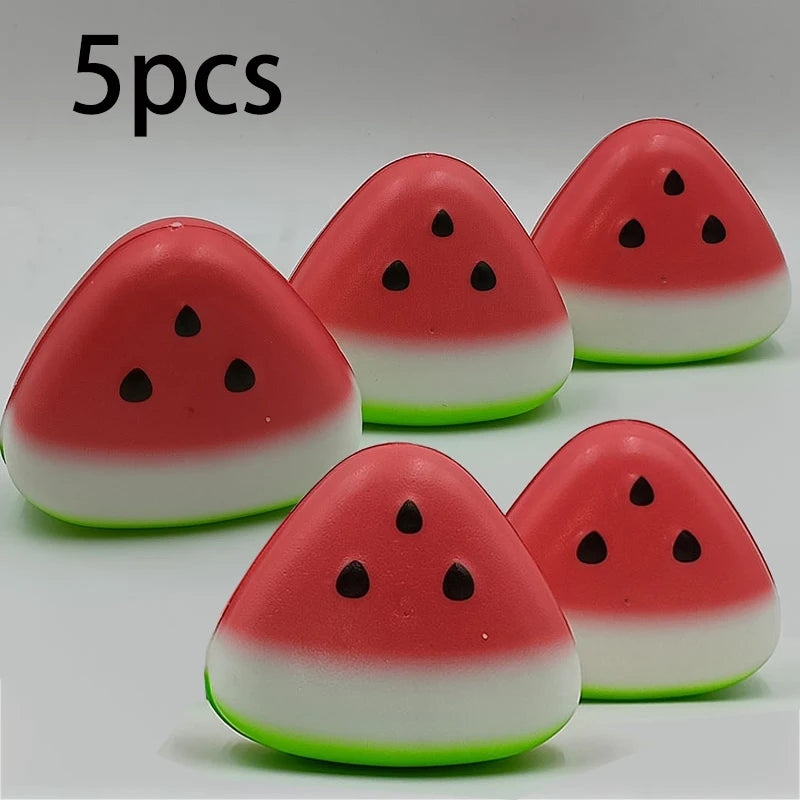Watermelon Squishy Toys Slow Rising Anti-Stress Simulated Fruit Soft Squeeze Toy for Party Decompression Toy Gifts