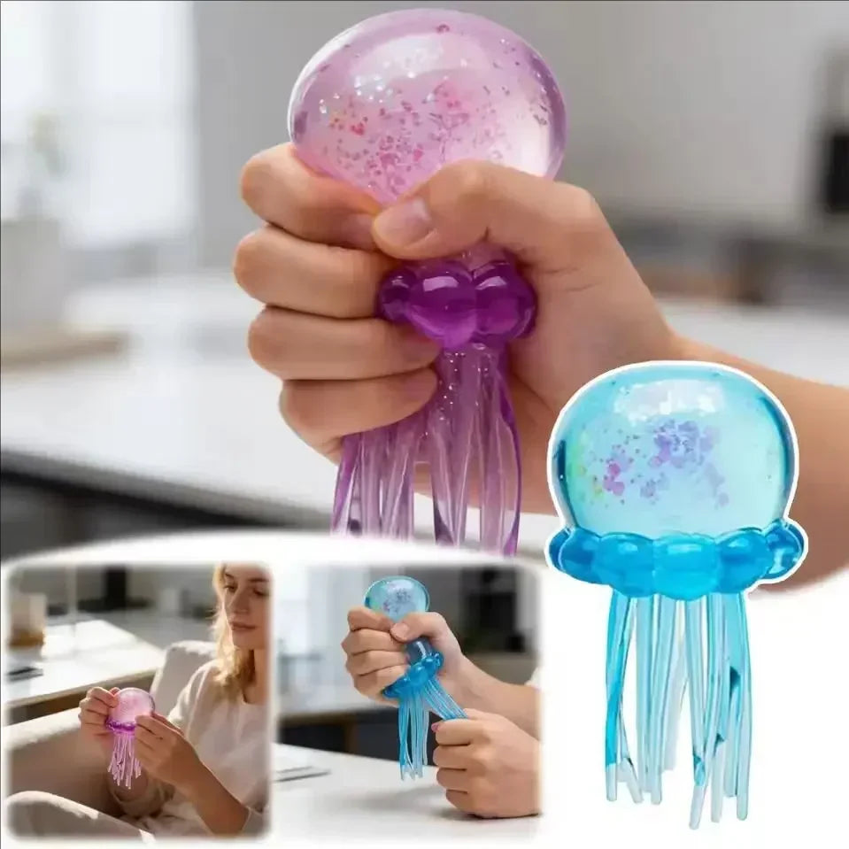 Squishies Nee Doh Jellyfish  Squish Toy Fidget Toy, Water Sensory Soft Jelly Squeeze Stress Relief Fidget Toy Squeeze Blind Box