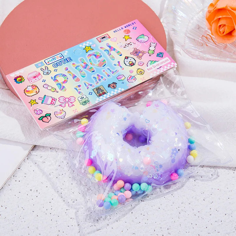Taba Squishy Cake Doughnut Stress Relief Toy Sensory Fidget Toys for Adults Slow Rebound Anxiety Relaxation Squeeze Toys