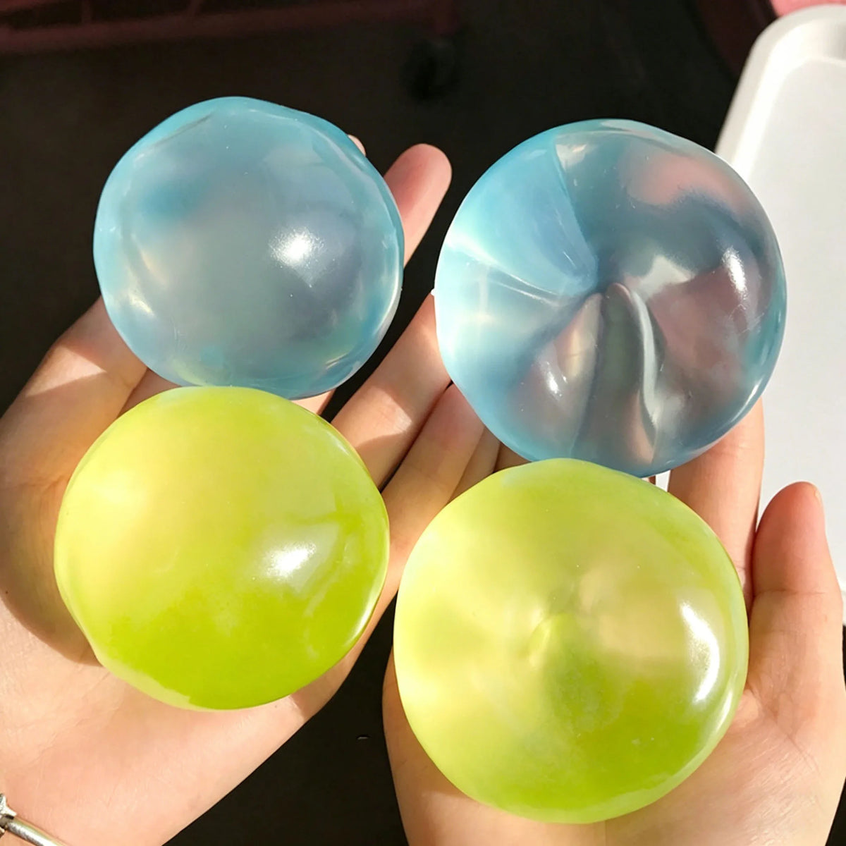 Blue Maltose Squishy Toys Anti Stress Sensory Fidgets Toy Soft Simulated Transparent Blue Maltose Slow-rebound Decompression Toy