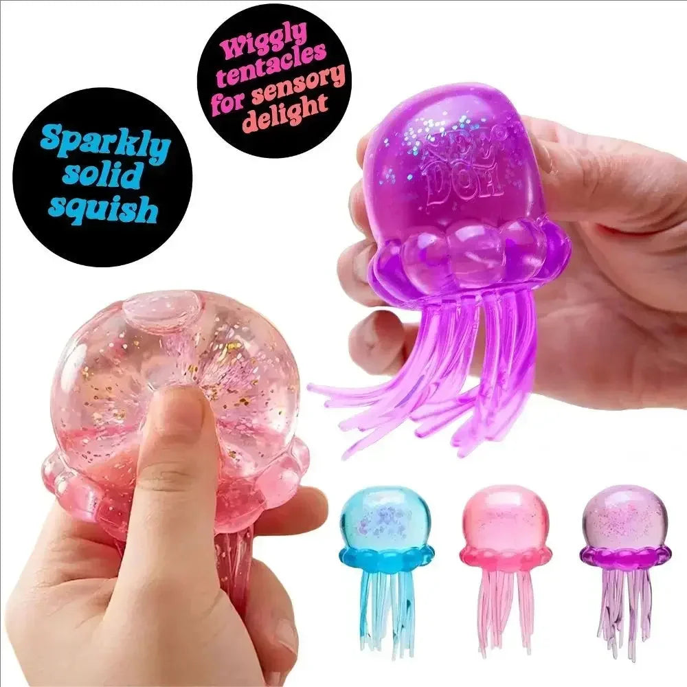 Squishies Nee Doh Jellyfish  Squish Toy Fidget Toy, Water Sensory Soft Jelly Squeeze Stress Relief Fidget Toy Squeeze Blind Box