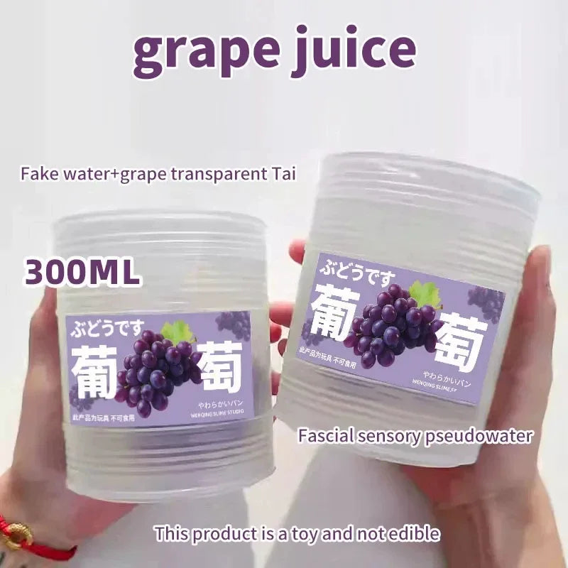 Slime 300ml Fruit Juice Scented Clear Water Slime Crystal Mud Jelly Decompression Kneading Soft Relaxed Pinch Relieve Pressure