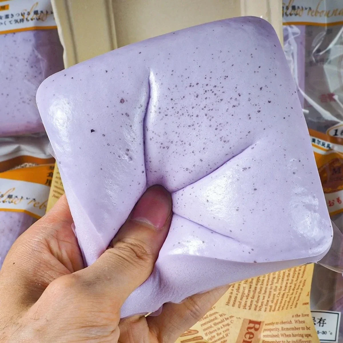 Squishy with many Korean reviews Soft Slow Rising Toast Bread Squishy Stress Relief Fidget Toy Sticky Toast Squishy Squeeze Toys