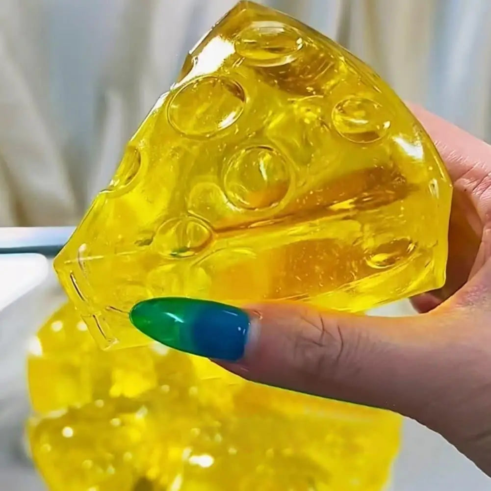 Squishy Toys-Honey Square Super Soft Mochi Cheese Squeeze Toy Funny Cheese Anti-stress Sensory Fidgets Toys for Adults Kid Gifts