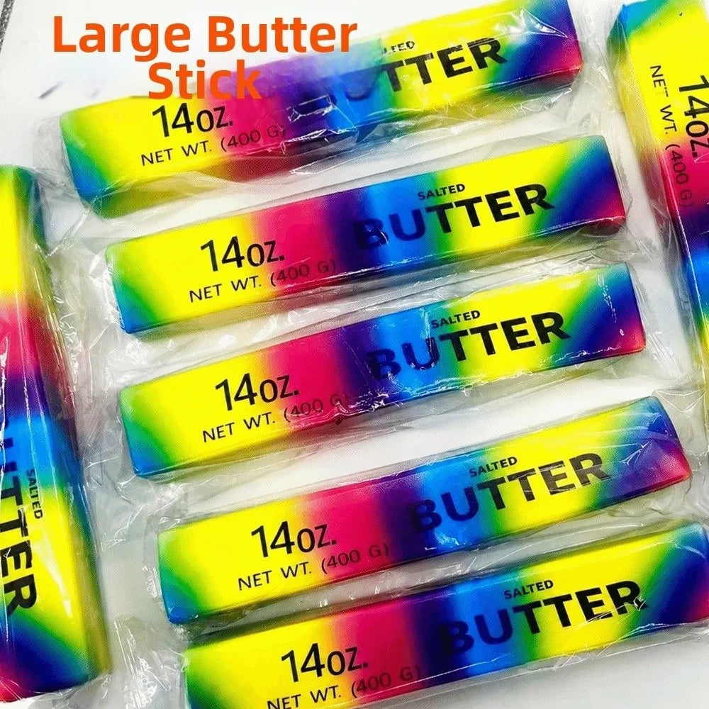 Colorful Halloween Squishy Toy Creative Kneading Butter Stick Squeezing Toy Funny Elastic Slow Rebound Butter Stick