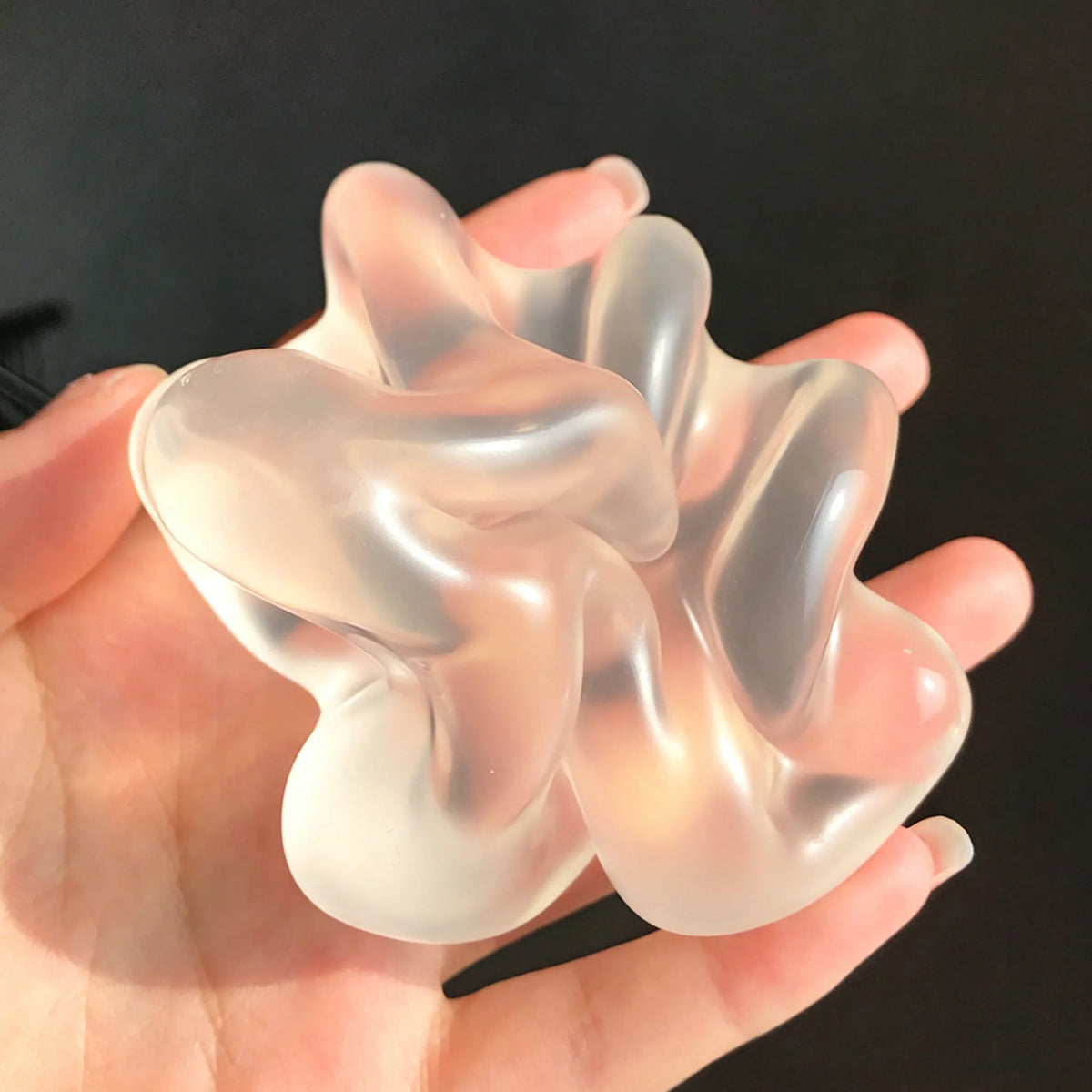 Blue Maltose Squishy Toys Anti Stress Sensory Fidgets Toy Soft Simulated Transparent Blue Maltose Slow-rebound Decompression Toy