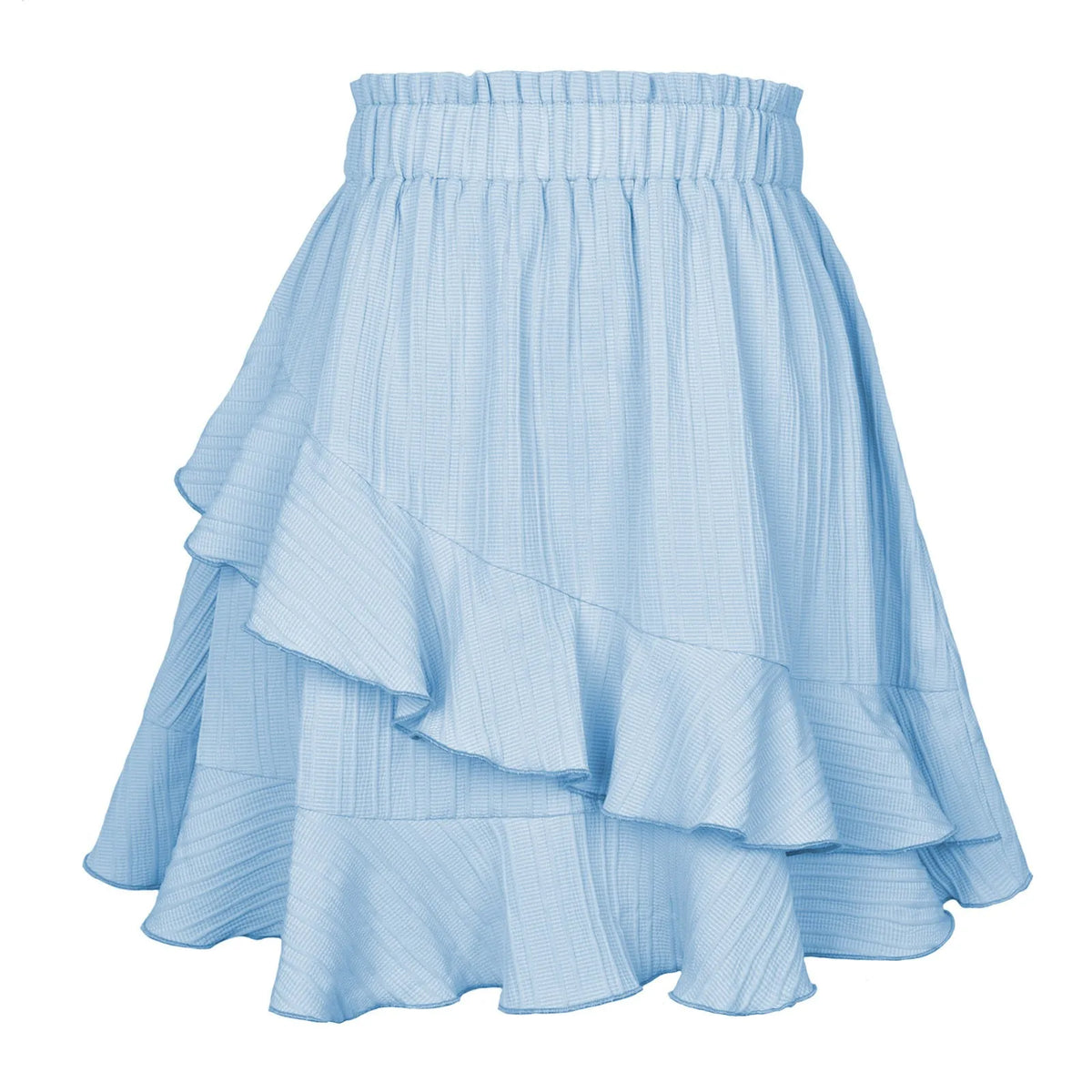 Women'S Skirt Fashion Women'S Ruffle Skirt High Waist Irregular Solid Color Short Skirt Women'S Fashionable Solid Color Skirt