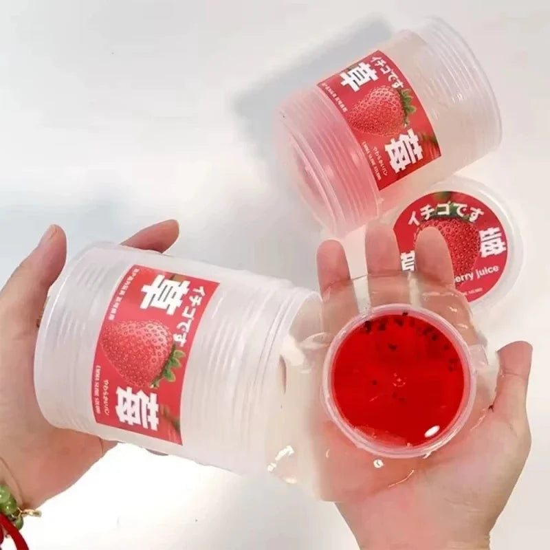 Slime 300ml Fruit Juice Scented Clear Water Slime Crystal Mud Jelly Decompression Kneading Soft Relaxed Pinch Relieve Pressure