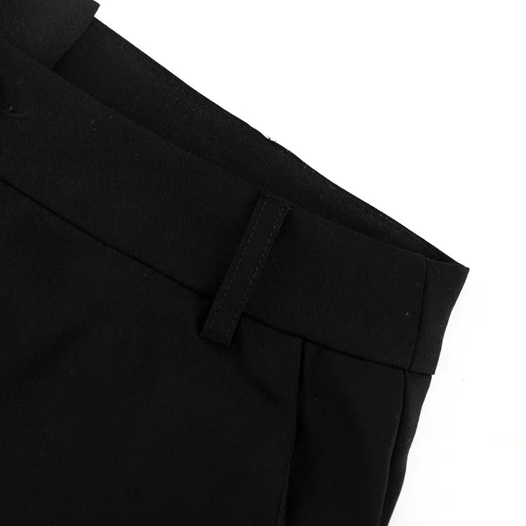 Black Skirt 2025 Summer Design Split Satin Women's Long Skirt