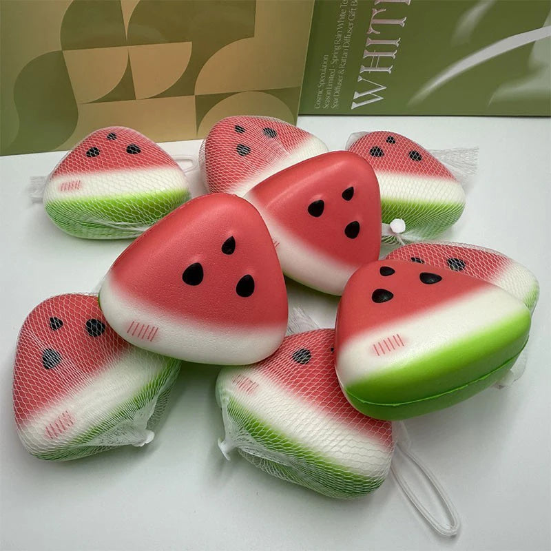 Watermelon Squishy Toys Slow Rising Anti-Stress Simulated Fruit Soft Squeeze Toy for Party Decompression Toy Gifts