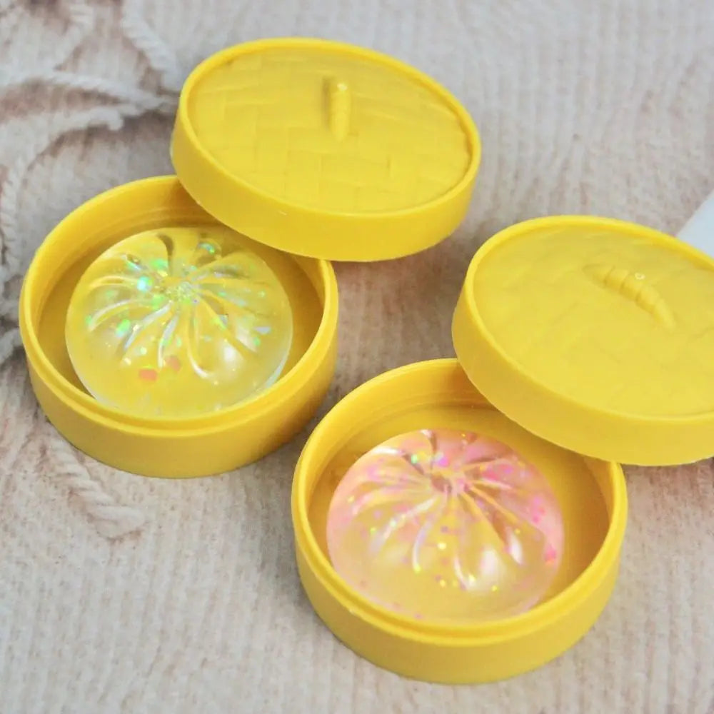 Soft Cute Mini Dumplings Squishy Food Shape With Steamer Squishy Crystal Bun Pinch Squeezable Fidget Sensory Children Gift