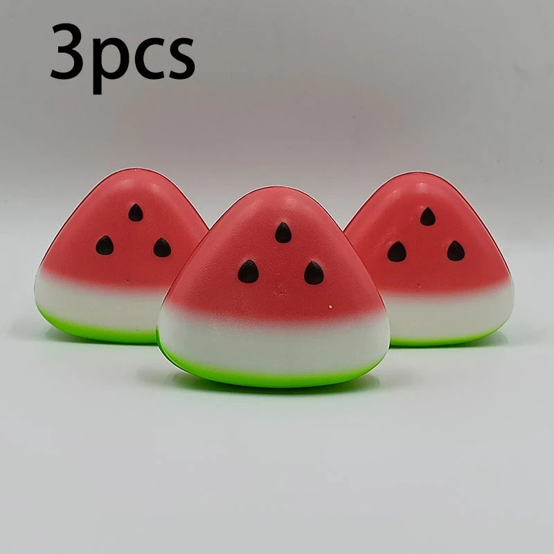 Watermelon Squishy Toys Slow Rising Anti-Stress Simulated Fruit Soft Squeeze Toy for Party Decompression Toy Gifts