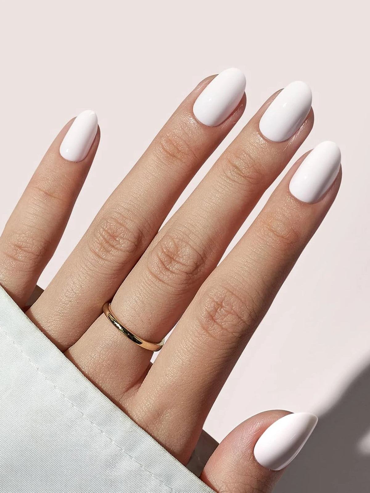 ARTAUG 24PCS Press On Nails Medium White Square Press On Nails Sweet Press On Nails Korean Press On Nails