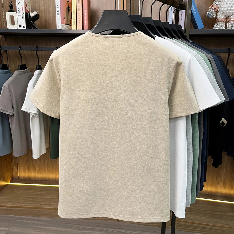 Mens Henley Neck T Shirts Short Sleeve Casual Soft Breathable Comfortable Fashion Tops for Men Daily Wear Summer Streetwear