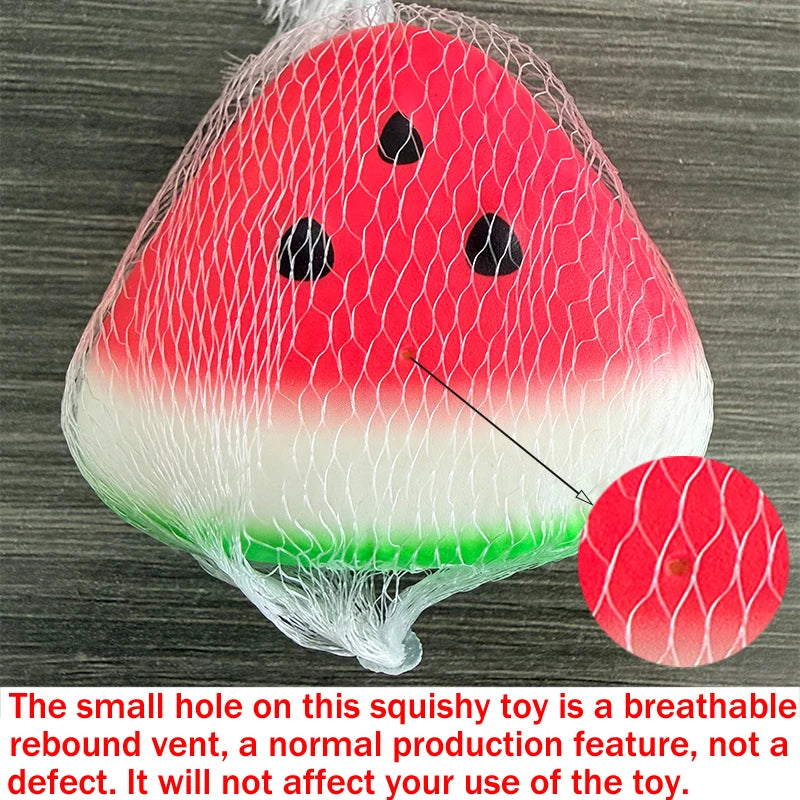 Watermelon Squishy Toys Slow Rising Anti-Stress Simulated Fruit Soft Squeeze Toy for Party Decompression Toy Gifts