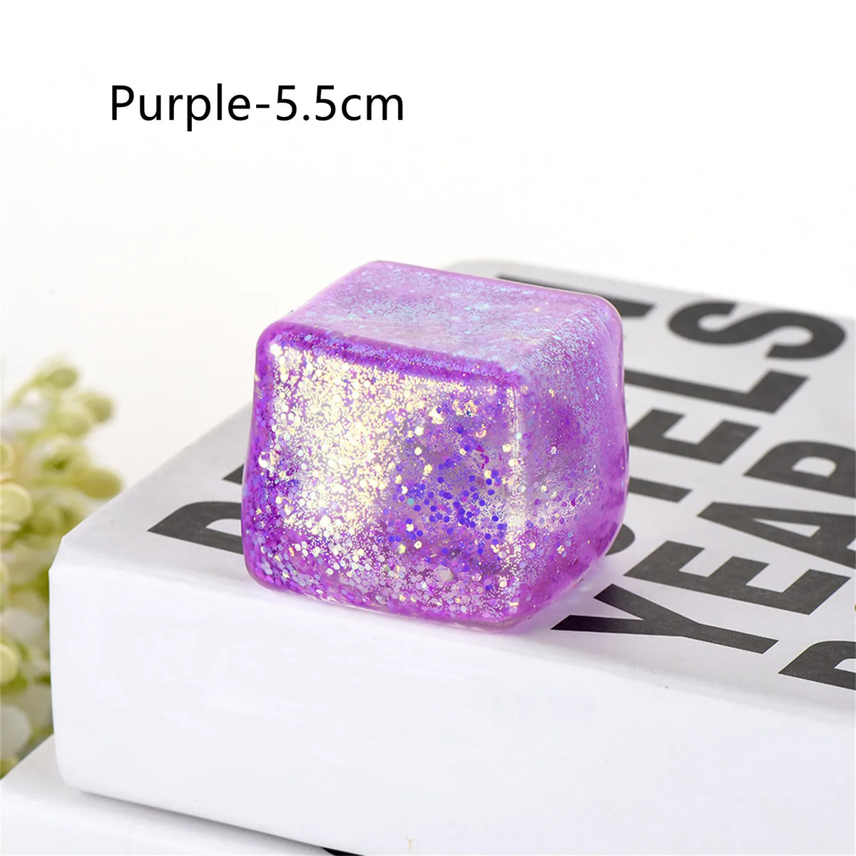 Slow Rise Glitter Stress Cube Stress Balls Malt Sugar Stress Balls for Adults & Kids ADHD Fidget Toys Anxiety Squishy Toys