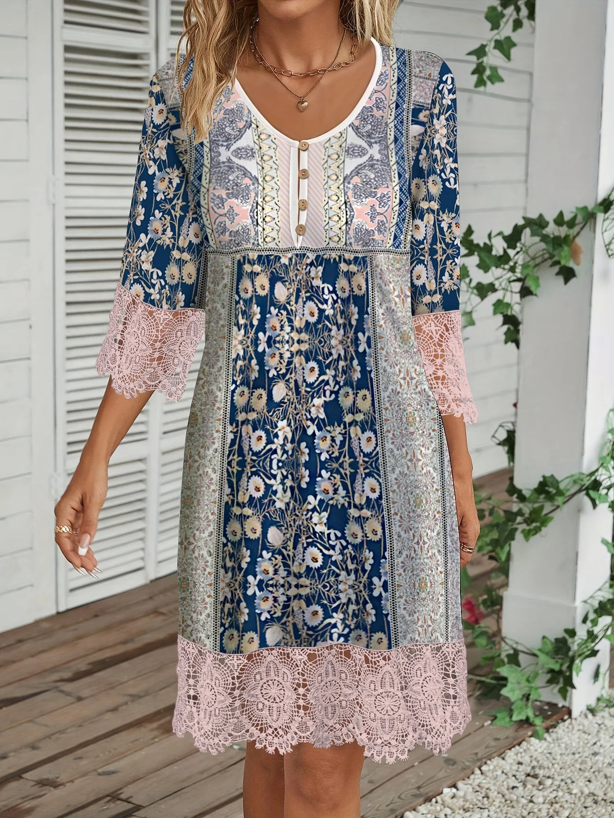 Fashion Elegant Women Dress Loose Casual Dress Women Printed Dress New Temperament