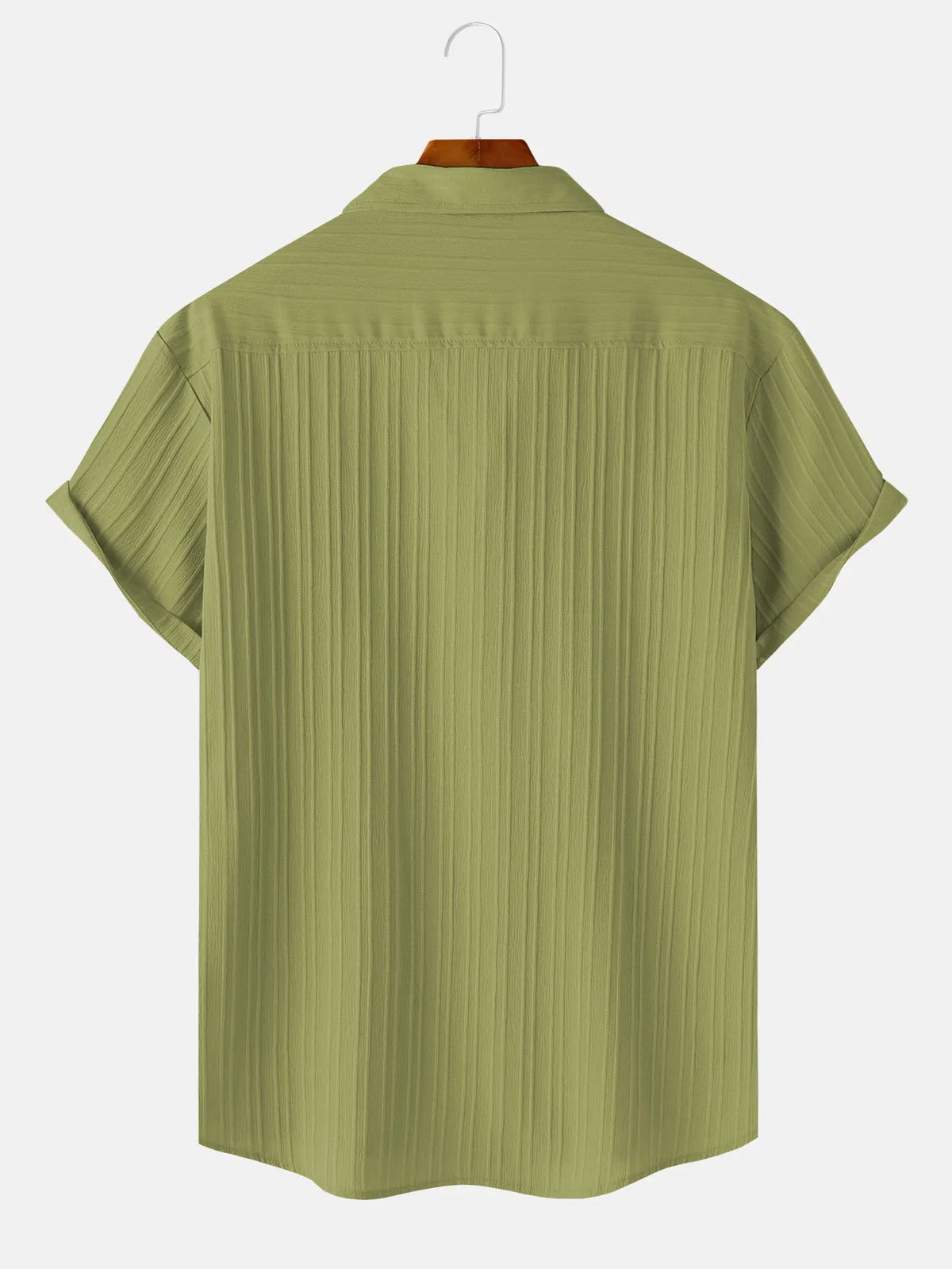 Men's  Comfortable Shirt Summer Beach Men's Shirt   Men's Short Sleeve Shirts  Solid Color Casual Short Sleeve Shirt