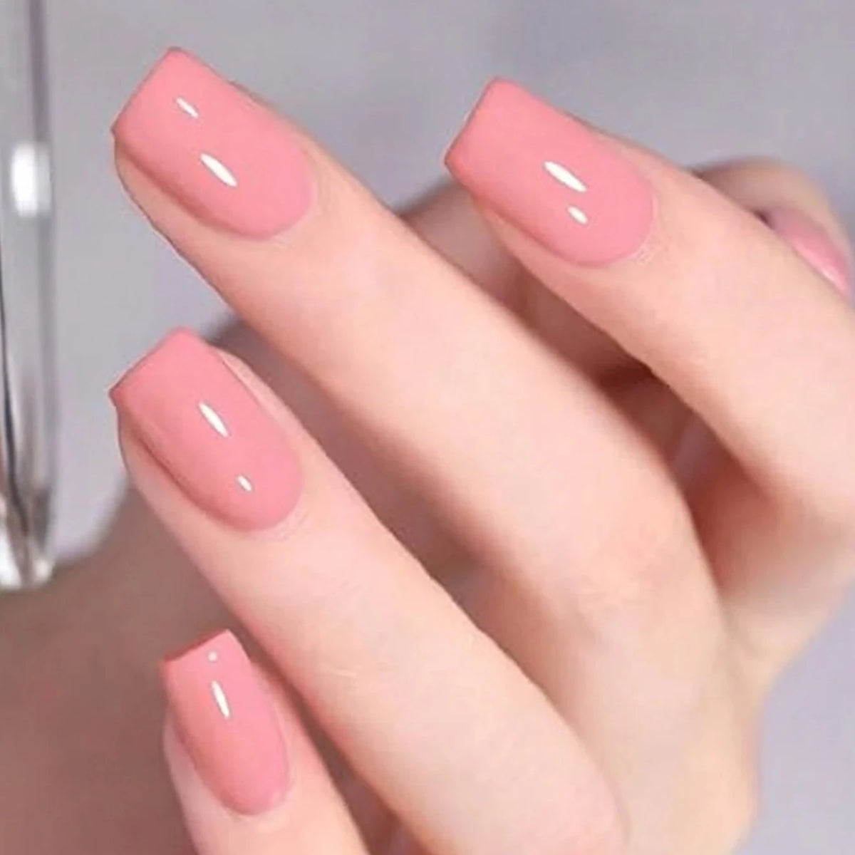 ARTAUG 24PCS Press On Nails Medium White Square Press On Nails Sweet Press On Nails Korean Press On Nails