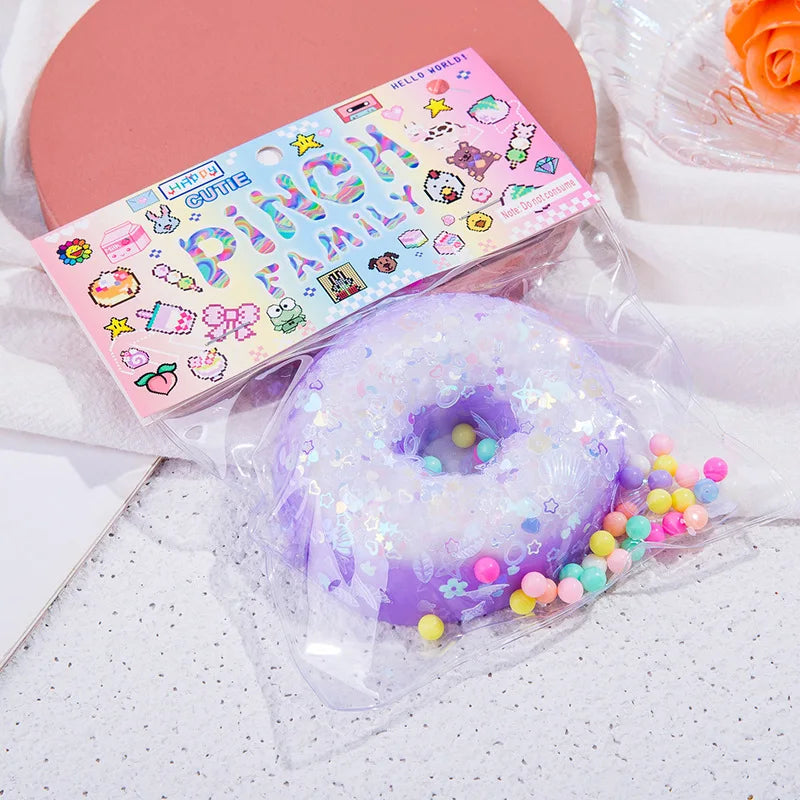 Taba Squishy Cake Doughnut Stress Relief Toy Sensory Fidget Toys for Adults Slow Rebound Anxiety Relaxation Squeeze Toys