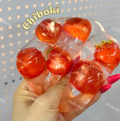 Original Chiboko Fruit Series Micro-Plastic Non-Rebound Vaseline Squishy Toys Anti-Anxiety Stress Relief Squeeze Fidget Toys