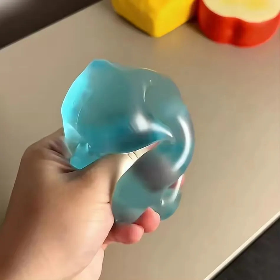 2026 Blue strawberry Maltose Squishy Toys Anti Stress Fidgets Soft Simulated Transparent Maltose Slow-rebound Decompression Toy