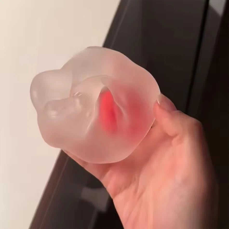 2026 Blue strawberry Maltose Squishy Toys Anti Stress Fidgets Soft Simulated Transparent Maltose Slow-rebound Decompression Toy