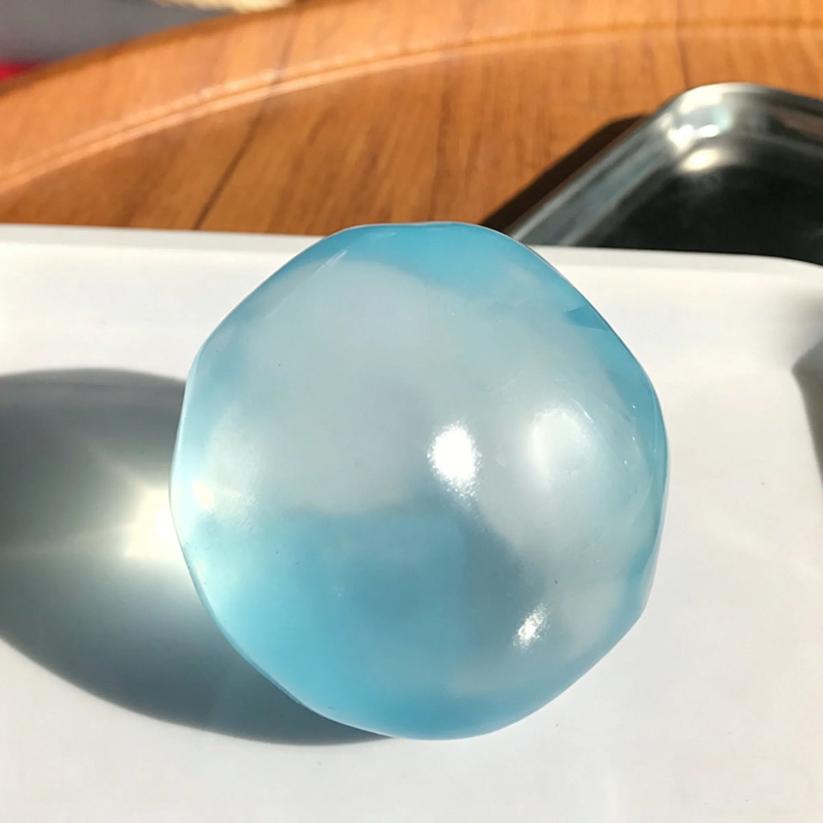 Blue Maltose Squishy Toys Anti Stress Sensory Fidgets Toy Soft Simulated Transparent Blue Maltose Slow-rebound Decompression Toy