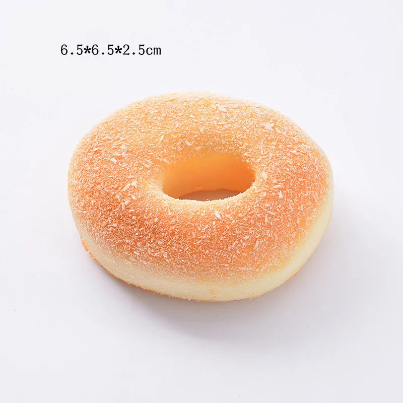 Squishy Food Creative Simulation Bread Toast Donuts Slow Rising Squeeze Stress Relief Toys Spoof Tease People Desktop Decoration