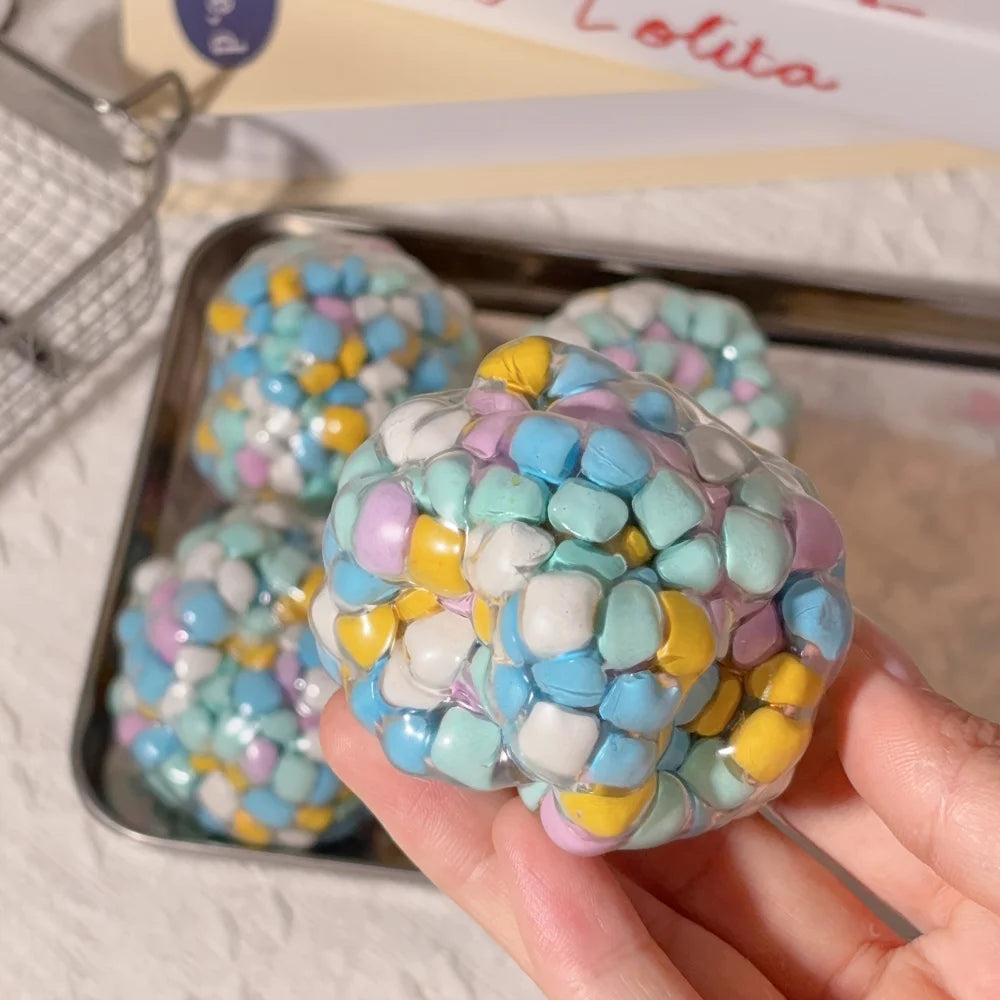 Dopamine Stress Ball Crunch Squishy Toys for Teens Adults Anxiety Relief Fidget Toys, Squeeze Balls for ADHD Autism Focus